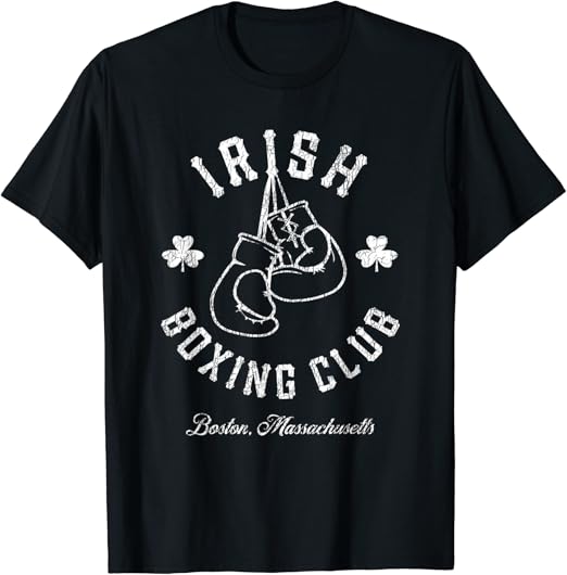 Irish Boxing Club Boxing Gloves Boston TShirt Clothing